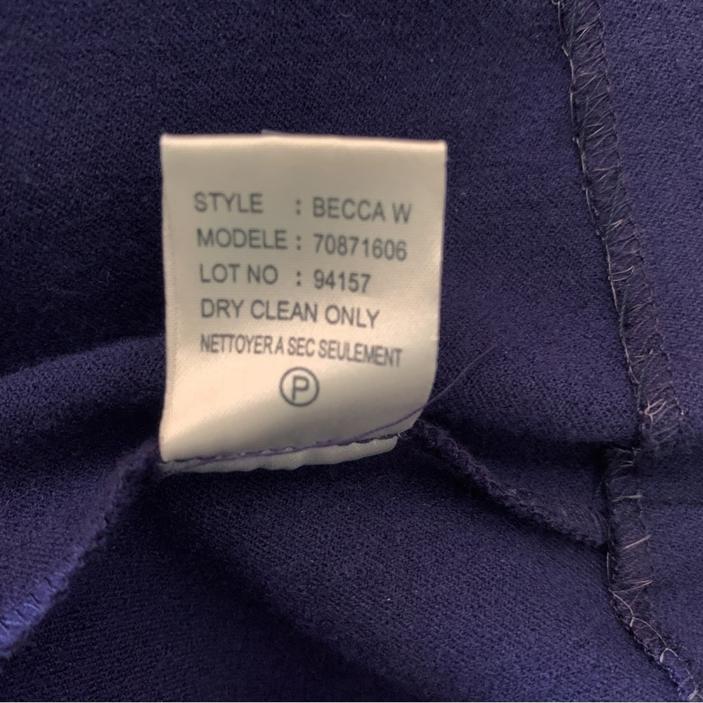 Theory Purple Wool Blend Tunic Dress Medium Quiet Luxury - Picture 7 of 8